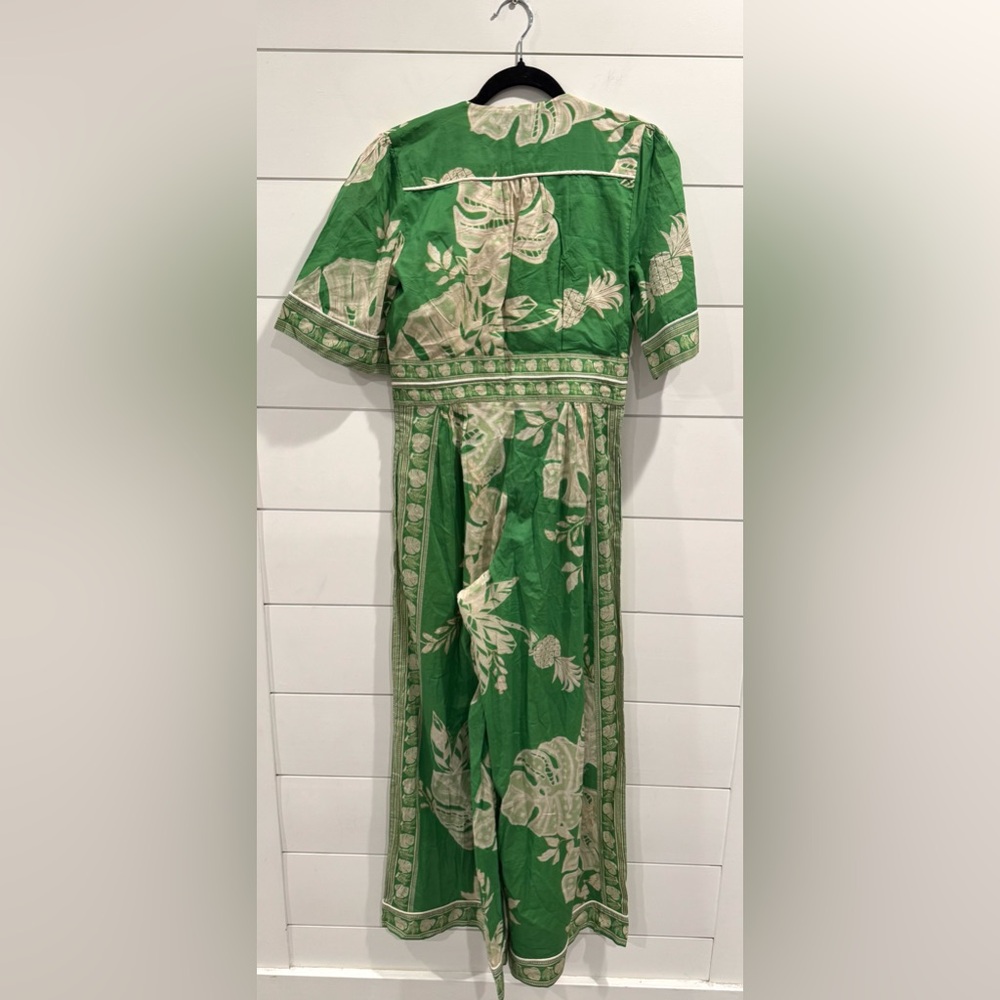 Farm Rio green monstera wide print jumpsuit - Picture 8 of 11